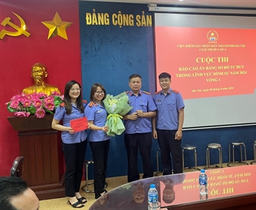 Cụm thi đua số 04 của Viện KSND thành phố Hà Nội tổ chức cuộc thi Báo cáo án...